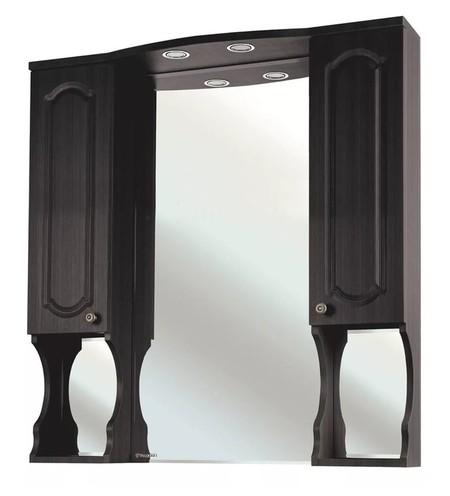 Шкаф зеркальный с подсветкой Bellezza Камелия 95, венге, пленка ПВХ