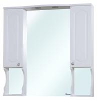 Зеркало-шкаф Bellezza Камелия 95 белый с полками, с подсветкой, фурнитура белая