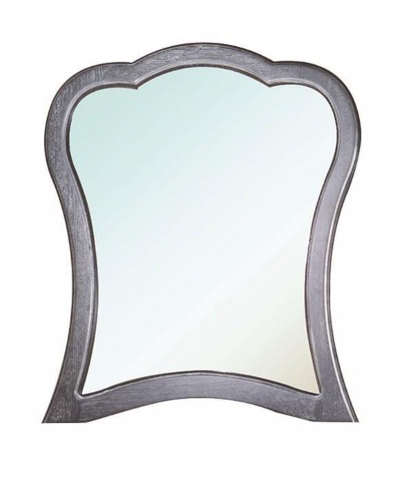 Зеркало в ванную из массива Грация Люкс 90 чёрное/патина серебро